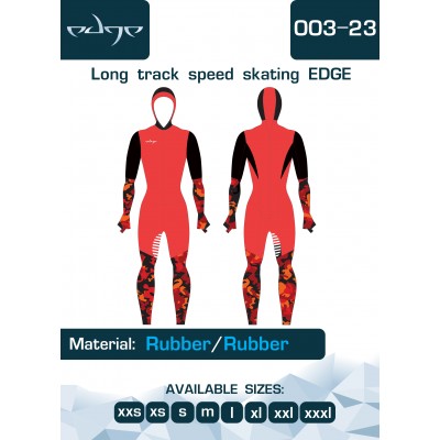 Edge Long Track speed skates SKINSUIT rubber  003-15 New Arrival 